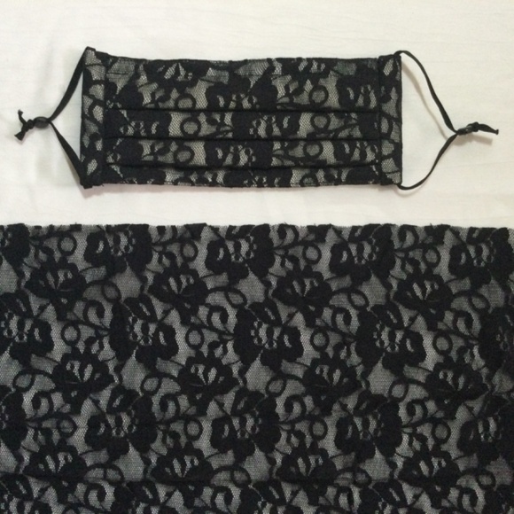 Four Black Lace Masks Beautiful Set of Four (4) Adult-size - Picture 4 of 8